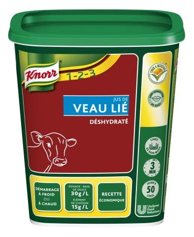 Knorr 1-2-3 Jus de Veau Lié déshydraté 750 g jusqu'à 50L - 