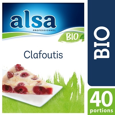 Alsa Clafoutis Bio 800g 40 portions - Le Clafoutis Bio alsa me permet de réaliser facilement de savoureux desserts bio