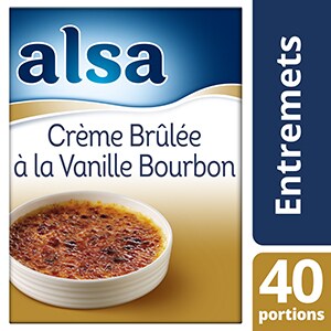 Alsa Crème Brûlée Vanille Bourbon 540g 40 portions - Faites de chaque jour un régal avec les Pots de Crème Alsa !