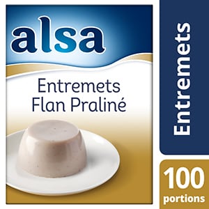 Alsa Entremets-Flan Praliné 1kg 100 portions - Faites de chaque jour un régal avec les Pots de Crème Alsa !