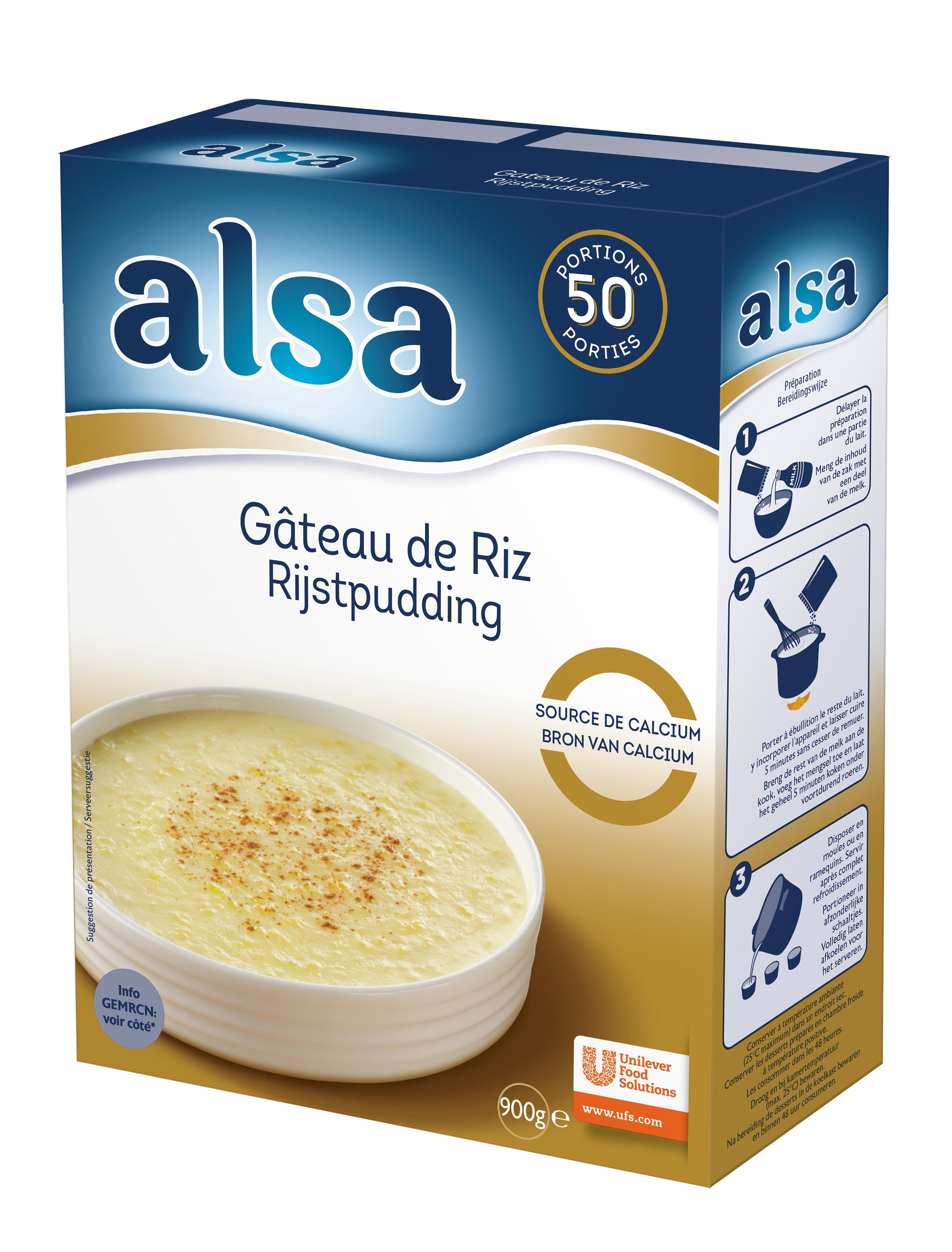 Alsa Gâteau de Riz 900g 50 portions - Faites de chaque jour un régal avec les Pots de Crème Alsa !