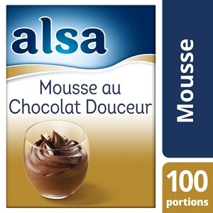 Alsa Mousse au Chocolat Douceur 960g 100 portions - Faites de chaque jour un régal avec les mousses Alsa !
