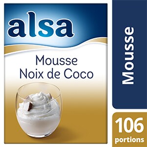 Alsa Mousse Noix de Coco 900g 106 portions - Faites de chaque jour un régal avec les mousses Alsa !