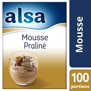 Alsa Mousse Praliné 1kg 100 portions - Faites de chaque jour un régal avec les mousses Alsa !