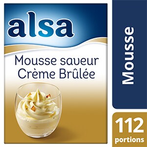 Alsa mousse saveur crème brûlée 1kg 112 portions - Faites de chaque jour un régal avec les mousses Alsa !