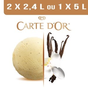 Carte d'Or Crème glacée Vanille Bourbon de Madagascar - 2,4 L - 