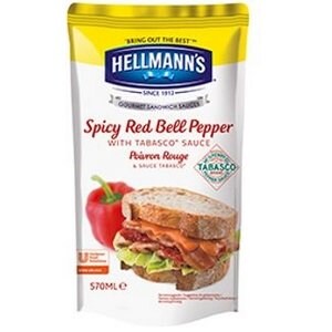 Une Hellmann's Sauce Sandwich et Burger Poivron Rouge & Tabasco® 570ml offerte ! - 