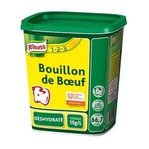 Knorr 1-2-3 Bouillon de Boeuf déshydraté 1kg jusqu'à 66,7L - 