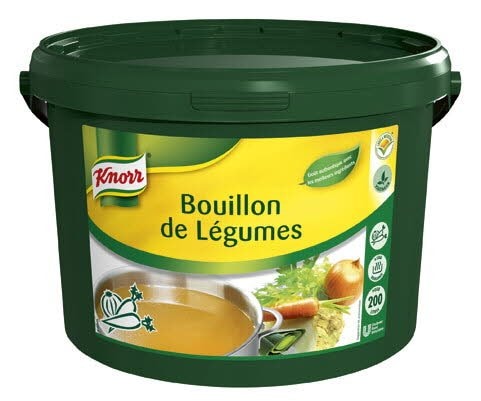 Knorr Bouillon de Légumes Déshydraté seau 4kg jusqu'à 200L - 