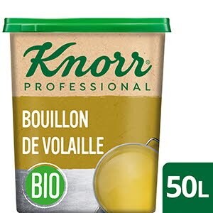 Knorr Bouillon de Volaille BIO 50L 1kg - Certifié bio 