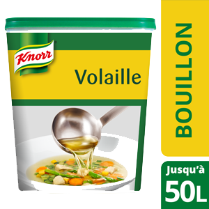 Knorr Bouillon de Volaille Déshydraté 1kg jusqu'à 50L - Le bouillon de volaille Knorr offre un bon goût authentique de poule.