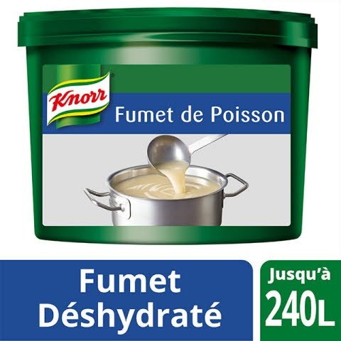 Knorr Fumet de Poisson Déshydraté Seau 3,6kg jusqu'à 240L - 