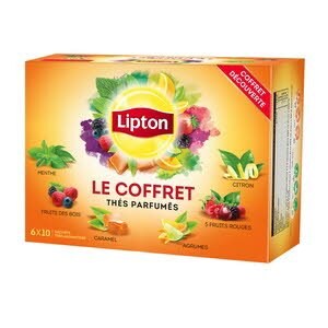 Lipton Coffret Thés Parfumés 60 sachets enveloppés - 