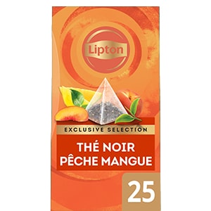 Lipton Exclusive Selection Thé Pêche et Mangue 25 sachets pyramides - 