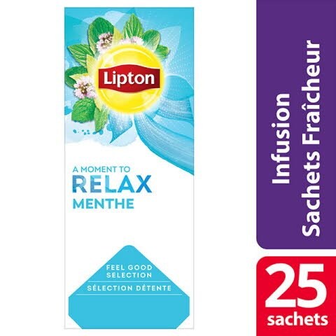 Lipton Feel Good Selection Infusion Menthe Poivrée 25 Sachets Fraîcheur - 