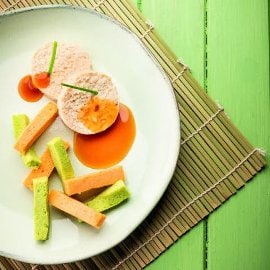 Ballotine de Poulet à la vanille ( Texture manger-mains )