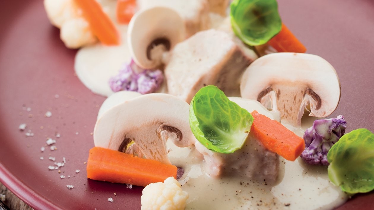 Blanquette de veau, crème choux-fleurs vanillée – - Recette