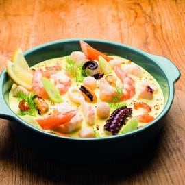Cassolette de fruits de mer au curry ( Unikit )