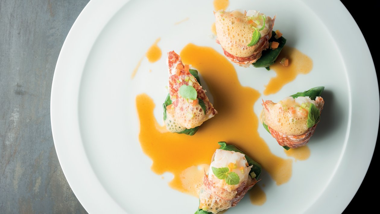 Fricassée de homard, artichauts et épinards – - Recette