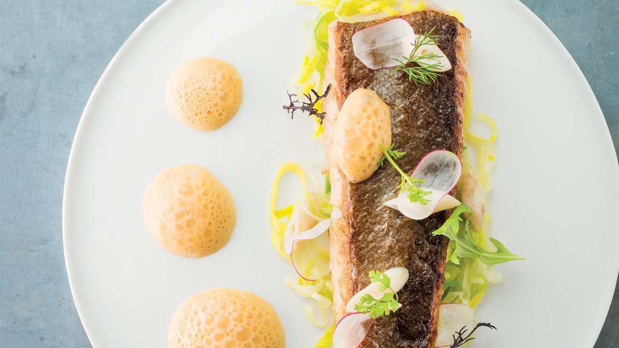 Lieu snacké et couteaux, jus de homard. – - Recette