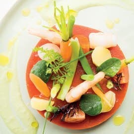 Minestrone de crevettes