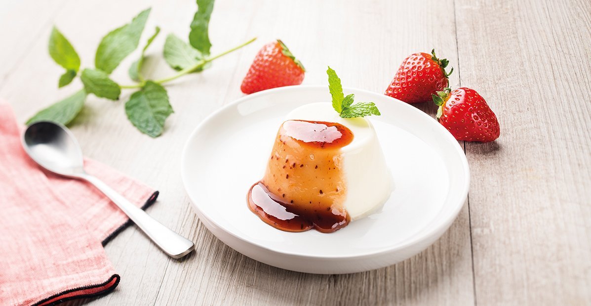Panna Cotta Bio Sauce aux Fraises Recette Recette Unilever Food Solutions