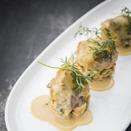 Joue de porc « à la Diable », moutarde originale de Dijon