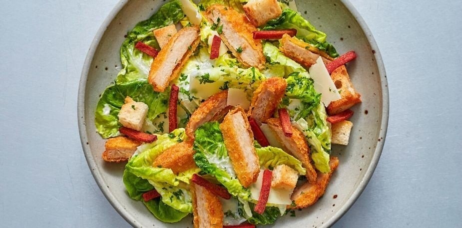 Salade Caesar et mini panés – Recette
