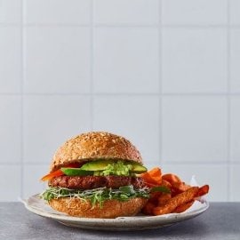 Avocat Burger et de patates douces