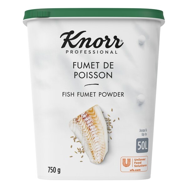 Knorr Fumet de Poisson Déshydraté Boîte 750g jusqu'à 50L - Le Fumet de Poisson Knorr apporte finesse et équilibre à vos sauces sans les dénaturer !