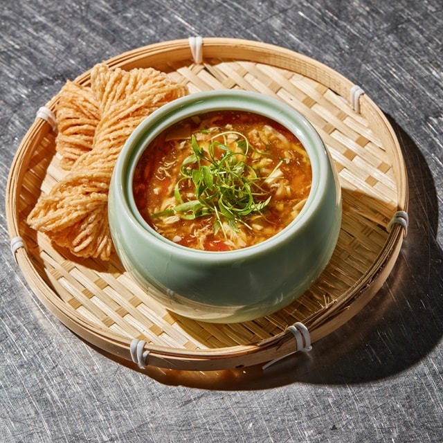 Meatball and Stewed bean soup in beef broth