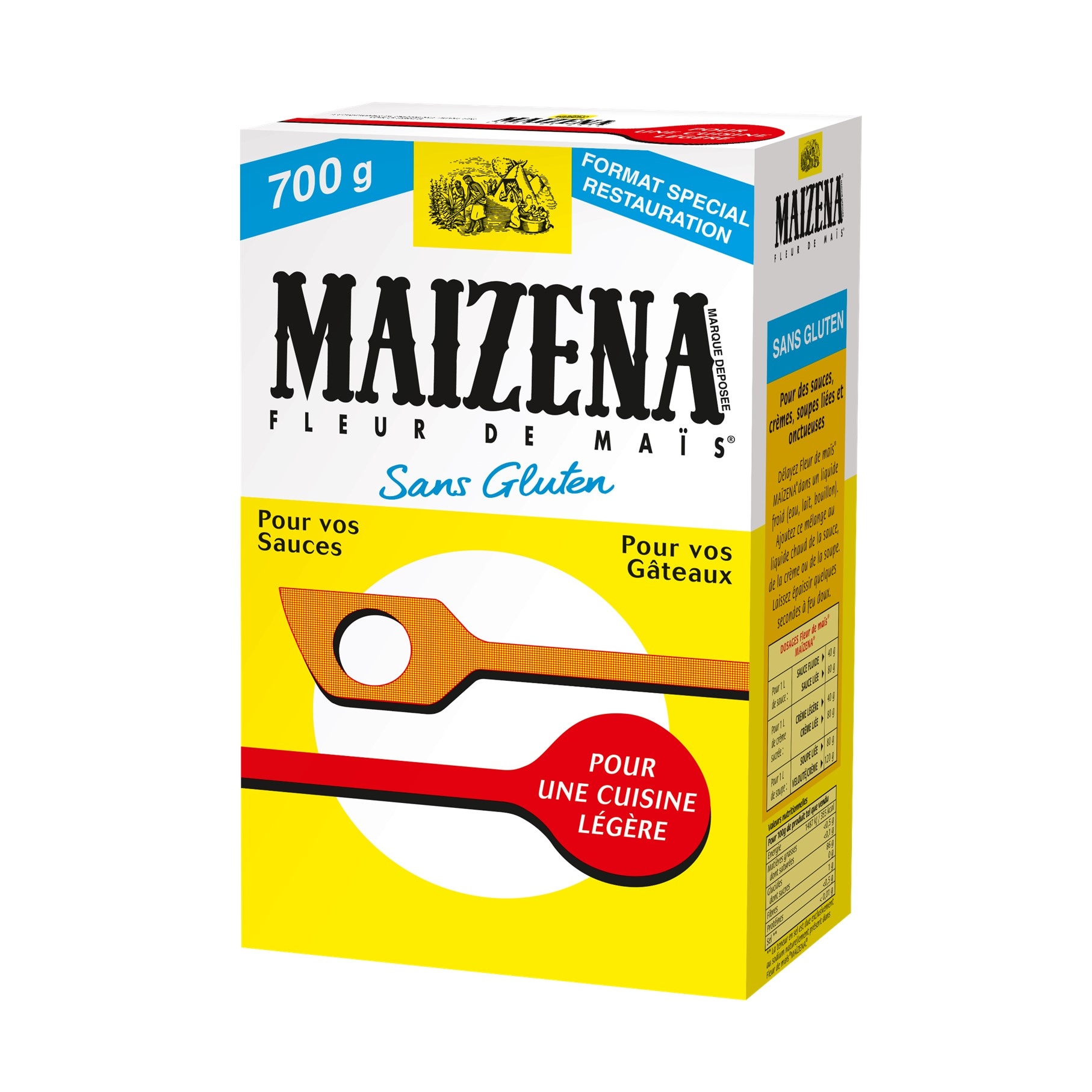 Maizena Fleur de maïs 700g - Avec Fleur de Maïs Maïzena®, allégez vos desserts gourmands.*