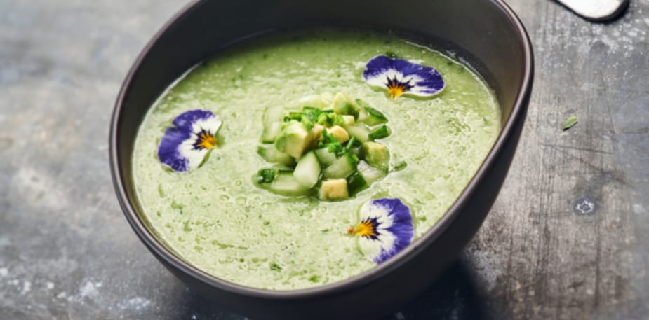 Soupe de concombre et  avocat – - Recette