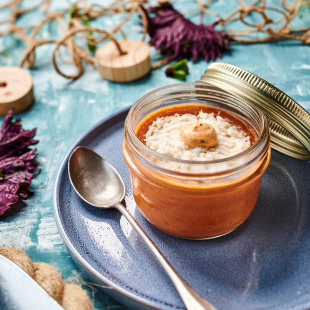 Lieu jaune et ratatouille (Texture mixée)