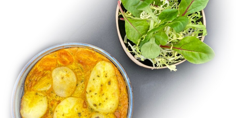 Comme une tortilla, patate douce et curcuma – - Recette