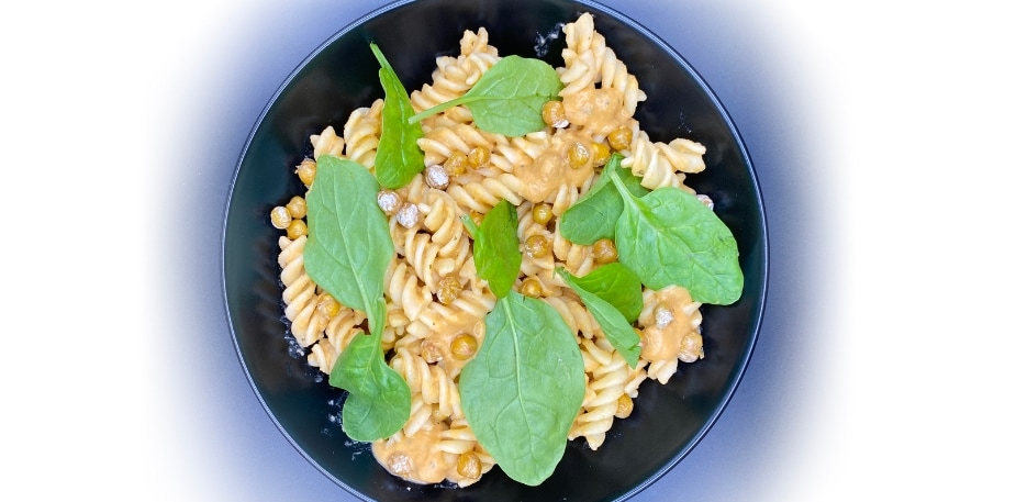 Fusilli sauce crémeuse aux pois chiches – - Recette