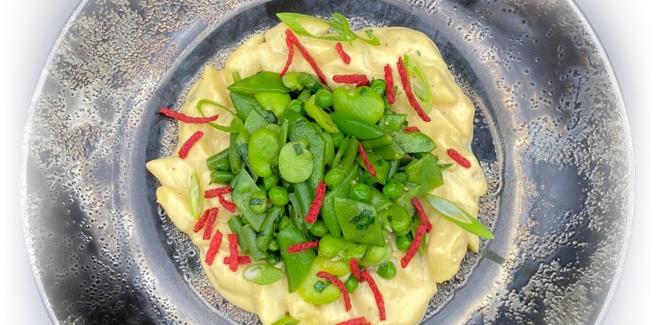 Gnocchis de racine de persil, velouté de champignons et macédoine verdurette – - Recette