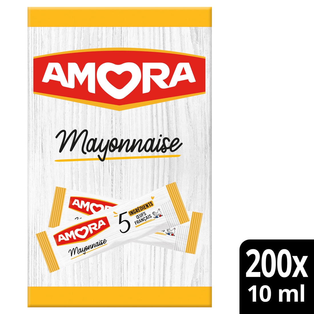 Amora Mayonnaise 5 ingrédients dosettes - 200 x 10ml - 