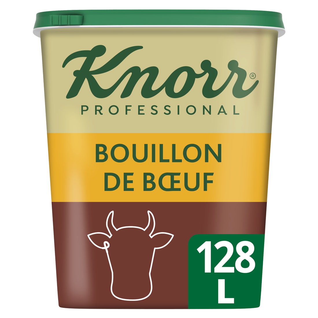 Knorr Bouillon de Bœuf concentré à faible teneur en sel 900g jusqu'à 129L - 