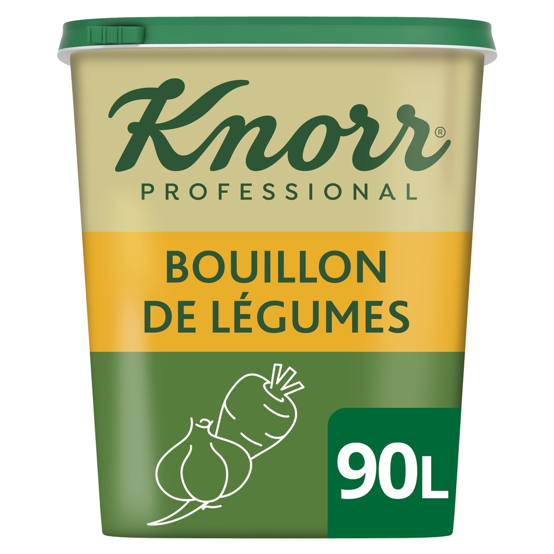 Knorr Bouillon de Légumes concentré à faible teneur en sel 900g jusqu'à 90L - 