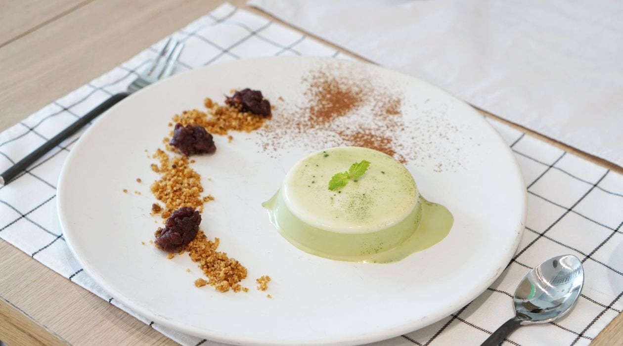 Panna Cotta de petits pois et crème de raifort texture modifiée – - Recette