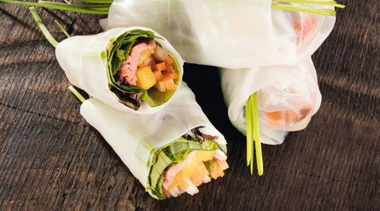 Rouleaux de printemps au bœuf et à la mangue – - Recette