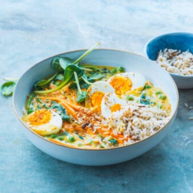 Currybowl aux oeufs