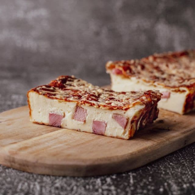 Quiche au jambon emmental sans pâte