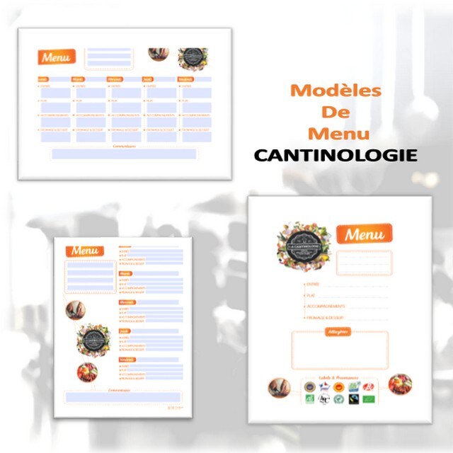 Les Modèles de Menu pour la cantine
