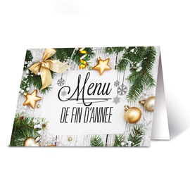 Le menu de fin d'année
