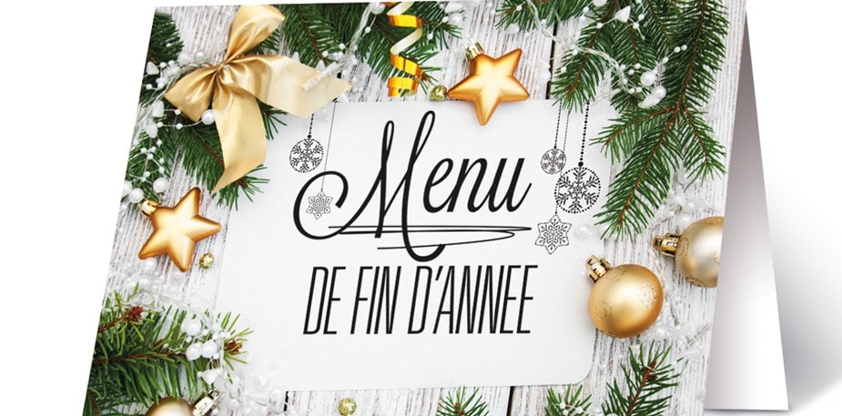 Téléchargez la carte de menu festive