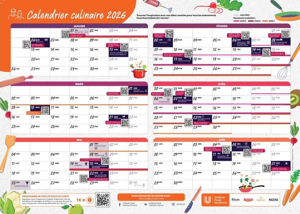 Calendrier spécial sénior