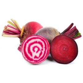 De la betterave Chioggia au lieu de la betterave rouge